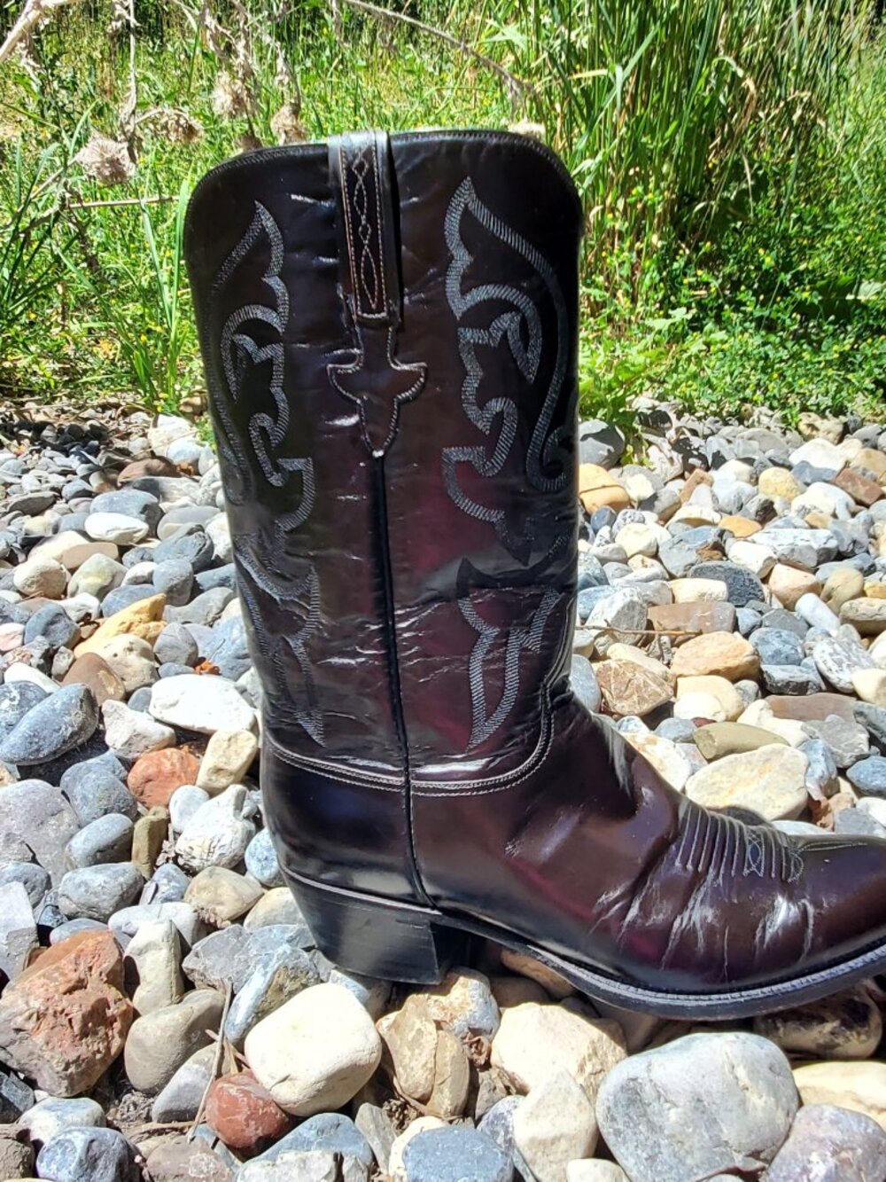 Lucchese Classics Black Cherry Cowboy Boots 10.5D Model 95501 - Picture 8 of 8